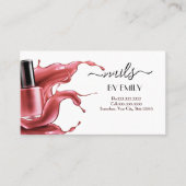 ネイルサロンポーランドボトルスプラッシュパステル 予約カード (正面)