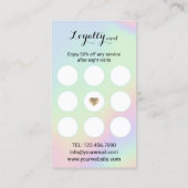 ネイルサロンポーランドボトルパステルユニコーンスプラッシュ ロイヤリティカード (裏面)