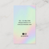 ネイルサロンポーランドボトルパステルユニコーンスプラッシュ 名刺 (裏面)