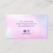 ネイルサロンポーランドマニキュリストウォーターカラーピンクグラデーション 名刺 (裏面)