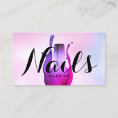 ネイルサロンポーランドマニキュリストウォーターカラーピンクグラデーション 名刺 (正面)