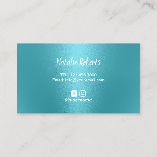 ネイルサロンポーランドマニキュリストターコイズドリップス 名刺 (裏面)