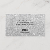 ネイルサロンポーランドマニキュリストバラ金ゴールドシルバー 名刺 (裏面)