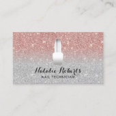 ネイルサロンポーランドマニキュリストバラ金ゴールドシルバー 名刺 (正面)