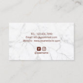 ネイルサロンポーランドマニキュリストバラ金ゴールドタイポグラフィ 名刺 (裏面)