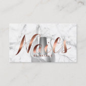 ネイルサロンポーランドマニキュリストバラ金ゴールドタイポグラフィ 名刺 (正面)