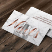 ネイルサロンポーランドマニキュリストバラ金ゴールドタイポグラフィ 名刺