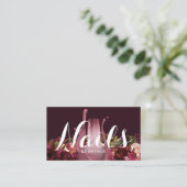 ネイルサロンポーランドマニキュリストブルゴーニュフローラ 名刺 (スタンド正面)