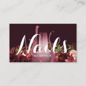 ネイルサロンポーランドマニキュリストブルゴーニュフローラ 名刺 (正面)