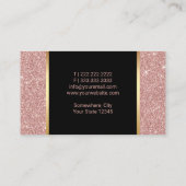 ネイルサロンポーランドメイクアップアーティストバラ金ゴールドグリッター 名刺 (裏面)