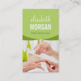 ネイルサロンマニキュアスパ自然グリーンフローラクラス 名刺