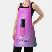 ネイルサロンマニキュアモダンルポーランドピンクグリッター エプロン (インサイチュ)