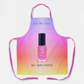 ネイルサロンマニキュラモダンスカラフル エプロン (正面)