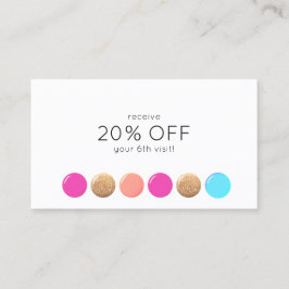 ネイルサロンマニキュリストカスタマーロイヤリティ6パンチ ロイヤリティカード