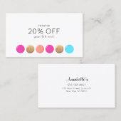 ネイルサロンマニキュリストカスタマーロイヤリティ6パンチ ロイヤリティカード (正面/裏面)