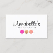 ネイルサロンマニキュリストグリッター爪、 ネイルポーランドドロップ 名刺 (正面)