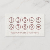 ネイルサロンマニキュリストバラ金ゴールドスクリプトロイヤリティ ロイヤリティカード (裏面)