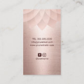 ネイルサロンマニキュリストバラ金ゴールドポーランドボトル 名刺 (裏面)