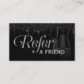 ネイルサロンマニキュリストブラックグリッタードリップ紹介 紹介カード (正面)