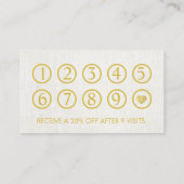 ネイルサロンマニキュリスト金ゴールドスクリプトロイヤリティパンチ ロイヤリティカード (裏面)