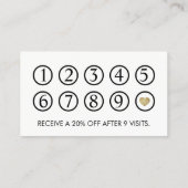 ネイルサロンマニキュリスト金ゴールドポーランドボトルロイヤリティ ロイヤリティカード (裏面)