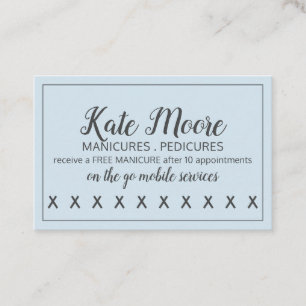 ネイルサロンマニキュリスト顧客ロイヤリティパンチカード ロイヤリティカード