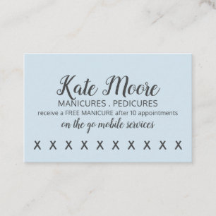 ネイルサロンマニキュリスト顧客ロイヤリティパンチカード ロイヤリティカード