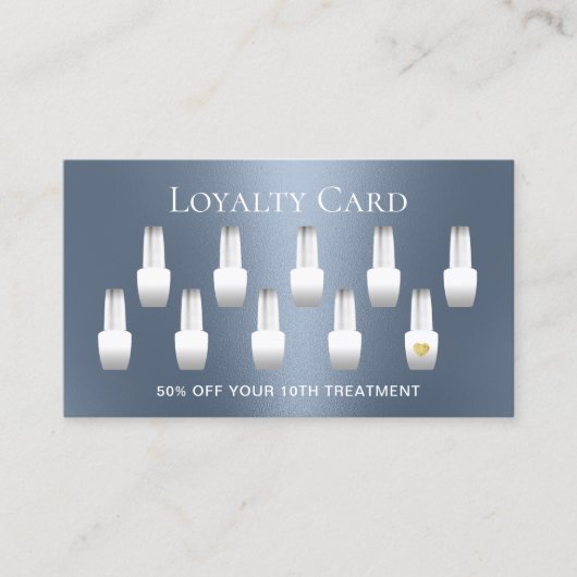 ネイルサロンマニキュリモダンストダスティブルーロイヤリティ ロイヤリティカード (正面)