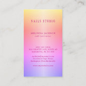 ネイルサロンマニキュリモダンストトレンディー虹 名刺 (裏面)