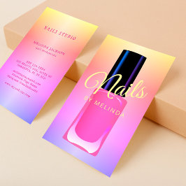 ネイルサロンマニキュリモダンストトレンディー虹 名刺