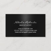 ネイルサロンマニキュリモダンストブラック美しいロイヤリティ ロイヤリティカード (裏面)