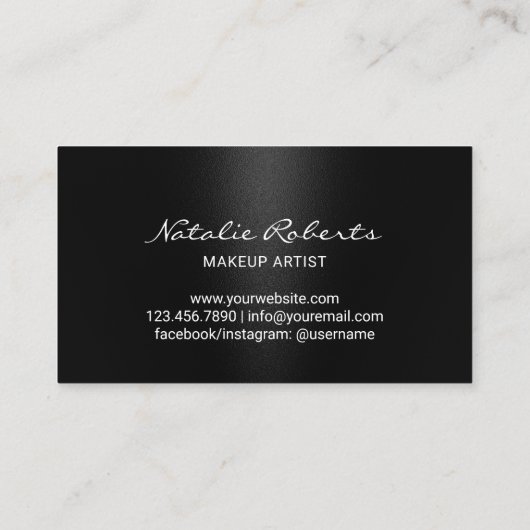 ネイルサロンマニキュリモダンストブラック美しいロイヤリティ ロイヤリティカード (裏面)