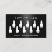 ネイルサロンマニキュリモダンストブラック美しいロイヤリティ ロイヤリティカード (正面)