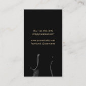 ネイルサロンマニキュリモダンストブラック&金ゴールド 名刺 (裏面)