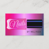 ネイルサロンマニキュリモダンストメタル 名刺 (正面)