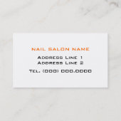 ネイルサロンマニクリストプロフェッショナル名刺 名刺 (裏面)