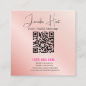 ネイルサロンミニマモダンリスト スクエア名刺 (正面)