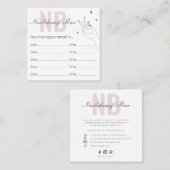 ネイルサロンミニマルモダンアポイントメントカード 予約カード (正面/裏面)