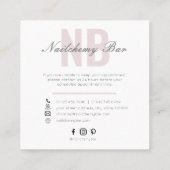 ネイルサロンミニマルモダンアポイントメントカード 予約カード (裏面)