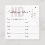ネイルサロンミニマルモダンアポイントメントカード 予約カード (正面)