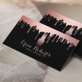 ネイルサロンメイクアップアーティストバラ金ゴールドドリップポーランド 名刺