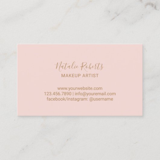 ネイルサロンメイクアップアーティストマニキュリスト赤面ロイヤリティ ロイヤリティカード (裏面)