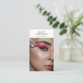 ネイルサロンメイクアップアーティスト写真QRコード 名刺 (スタンド正面)