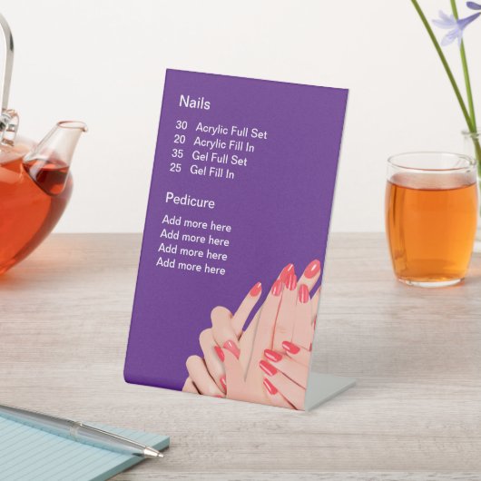 ネイルサロンメニューテンプレート 台座サイン (インサイチュ)