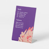 ネイルサロンメニューテンプレート 台座サイン (正面)