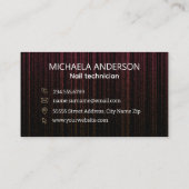 ネイルサロンモダンブラックピンク 名刺 (裏面)