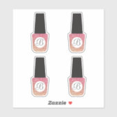 ネイルサロンモノグラムオンブロンズグリッター爪、 ネイルポーランド シール (シート)