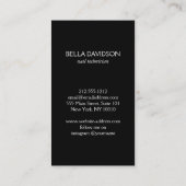 ネイルサロンモノグラムオンブロンズグリッター爪、 ネイルポーランド 名刺 (裏面)