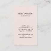 ネイルサロンモノグラムオン赤面ピンク爪、 ネイルポーランドII 名刺 (裏面)