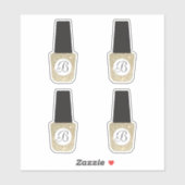 ネイルサロンモノグラムオン金ゴールドグリッター爪、 ネイルポーランド シール (シート)